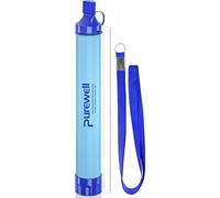 Purewell Outdoor Water Filter Personal Water Filtration Straw Emergency Survival Gear Water Purifier for Camping Hiking Climbing Backpacking