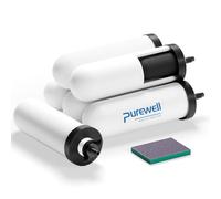 Purewell PF-4 Ceramic 3-Stage Purification Elements, Washable & Reusable, NSF/ANSI 42&372 Certified, Replacement for ProOne®, Berkey®, Purewell® Filters and Water Filter Systems (6 Pack, K Series)