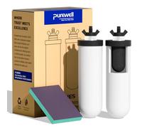 Purewell PF-4 Ceramic Purification Elements, Replacement Filters for ProOne® and Berkey® Filters, ProOne® or Berkey® Big+ Countertop Gravity Water Filter System and Purewell System (2 Pack, K Series)