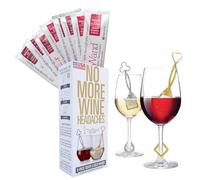 PureWine Silver & Gold Wand Histamine and Sulfite Filter, Purifier Reduces Wine Allergies, Stir Stick Aerates Wine - Pack of 8