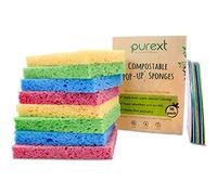 PureXT 16 Pop-Up Eco Sponges | Compostable, Cellulose | Dish Cleaning, Washing Up, Kitchen, Bathroom
