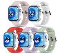 PureYule 5 Pieces Strap for Huawei Watch Fit 4/Fit 4 Pro/Fit 3, Colourful Soft Silicone Waterproof Bracelet for Huawei Watch Fit 4/Fit 4 Pro/Fit 3