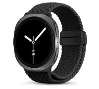 PureYule Elastic Nylon Sport Strap Compatible with Samsung Galaxy Watch 8 40mm 44mm/8 Classic 46mm Unisex - Straps for Breathable Water Resistant, Black/White, Para Samsung Galaxy Watch 8/8 Classic