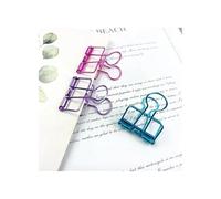 pureza 5PCS Cute Metal Paperclips - Fancy Stationery Clips for Organizing Notes & Office Supplies(2-Rose gold-5PCS)