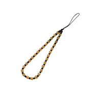 pureza Square Crystal Phone Chain - DIY Phone Case Pendant Short Strap for Stylish Accessories(Yellow/Gold)