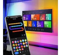 PurezmMoto TV LED Backlight,Led Strip Light, Changing Led Lights App Control,Music Sync RGB Colour with HDMI Sync BoxFlexible Lighting Neon for Home Decoration (Size : 55-65 inches)