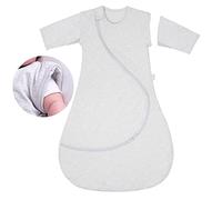 PurFlo Baby Sleeping Bag | All-Season 2.5 tog Sleeping Bag with Removable Sleeves | 9-18 Months | Travel Friendly Sleep Sack | Newborn Essentials for Winter & Summer Use | Minimal Grey