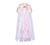 PURFUN Bloody Rose Floral Headband Crown Veil Women Gothic Halloween Cosplay Day Of The Dead Cosplay Vampire Witch Ghost Zombie Corpse Hairband Garland Headpiece Headdress Hair Wreath Bridal Veil