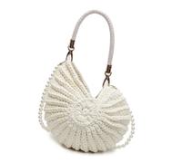 PURFUU Women Beach Bag Fashion Crossbody Bag Trendy Shoulder Seashells Conch Handbag Handwoven Messengers For Daily Women Handwoven Crossbody Stylish Handbag Female Fashion Shoulder