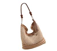 PURFUU Women Shoulder Bag Woven Beach Bag Daily Straw Handbag All-matching Crossbody Shopping Dating For Holiday Women Beach Large Capacity Shoulder Daily Straw Crossbody Handbag