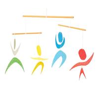 Purgano Premium Star Dancers Mobile, Shimmering Non-Woven Fabric with Silver Stardust Effect, Elegant Nursery Gift