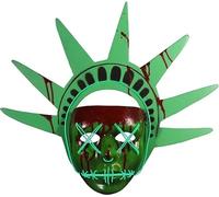 Trick Or Treat Studios The Purge Election Year Lady Liberty Adult Light Up Injection Mask,Green