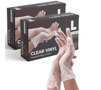 PurGlove Vinyl Multi-Purpose Clear Gloves, Powder Free, Disposable, 200 Pack