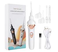 Puriear Vacuum Ear Wax Remover Suction, Electric Otoscope Otodine Ear Cleaner Soft Earwax Remover Tool with LED Light, Low Noise Advanced Gentle Ear-Cleaning Portable Silicone Tips(Grey)