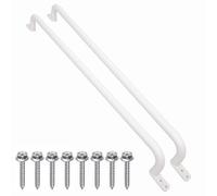 Purife 37'' Long White Playground Ladder Handle (1 Pair) - Metal Long Grab Handle, Swing Set Grab Bars, Playset Kids Hand Grips, Hand Rail for Treehouse, Jungle Gym, Rock Climbing Wall