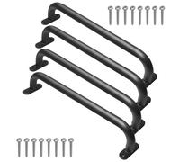 Purife 4 Pack 17 Inch Black Playground Equipment Handles Metal - Playset Slide Handles, Swing Sets Accessories Grab Bars, Kids Climbing Monkey Bar for Playhouse, Treehouse, Jungle Gym