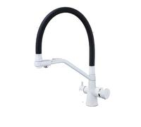Purification de l'eau Robinet de Cuisine Noir Chaud et Froid Rotatif Tire en Laiton Matériau d'évier mélangeur et Lavage du Robinet (Gris a)