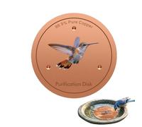 Purification Plate - Bird Bath Cleaner Metal Disc, Triple Point Support Structure, Oxidation Resisting Water Device | Elegant Circular Ring, Outdoor Garden Patio Lawn Yard Farm Fountain Ornaments