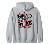 Purified Through Fire 1 Peter 1 7 Christian Zip Hoodie