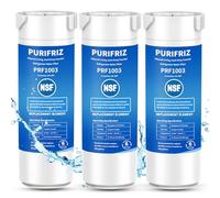 PURIFRIZ 3 Pack XWF Refrigerator Water Filter Compatible with GE XWF, GBE21, GDE21, GDE25, GFE24, NSF/ANSI 42&372 Certified, 6 Month / 300 Gallon