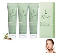 Purifying Exfoliating Gel, Exfoliating Gel, Exfoliating Scrub Gel, Deep Cleansing Face and Body Exfoliating Scrub Gel for All Skin Types (3pcs)