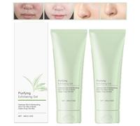 Purifying Exfoliating Gel, Exfoliating Scrub,Purifying Exfoliating Gel Moisturizing Cleanses Skin Give,Deep Cleansing Face and Body Exfoliating Scrub Gel for All Skin Types (2pcs)