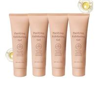 Purifying Exfoliating Gel， for Face BodyGentle Enzymes Faced Scrub with Moisturizing Rejuvenating Properties， Deep Cleansing for Dirt, Comfortable Skin, Suitable for All Skin (4PCS)