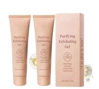 Purifying Exfoliating Gel, Gentle Exfoliating Face Scrub Cleanser, Gentle Enzymes Peel, Deep Cleansing for Dirt, Moisturized Skin, for All Skin Types (2PCS)