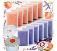PurifyLogix 12 PCS Diaper Pail Deodorizers for Munchkin Step and Pail Diaper Pails, Activated Carbon Refills for Arm & Hammer Puck Baking Soda Cartridge (3.5"), 6* Lavender & 6* Peach Flavor