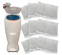 PurifyLogix 12PCS Diaper Pail Odor Absorber Carbon Filter Refills Compatible with Diaper Genie Complete and Expressions Pail | Air Purifying Bag Absorb Odors,Keep Home Fresh