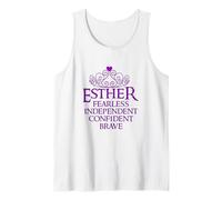 Purim Queen Esther Fearless Independant Confident Brave Tank Top
