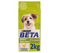 PURINA Beta Adult Small Breed Dry Dog Food Chicken 2kg [Pack of 4]