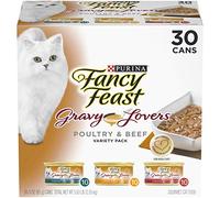 Purina Fancy Feast Gravy Boat Wet Food for Cats, Gravy Boat and Beef (Pack of 30)