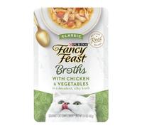 Purina Fancy Feast Limited Ingredient Wet Cat Food Complement, Broths Classic With Chicken - (16) 1.4 Oz. Pouches