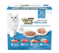 PURINA Fancy Feast Wet Cat Food Variety Pack Gourmet Naturals Seafood - (30) 3 oz. Cans