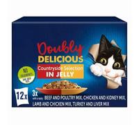 Purina Felix Doubly Delicious Countryside Selection In Jelly 3 Each Beef/poult, Chick/kidn, Lam/chick & Turk/liv 85G X 12