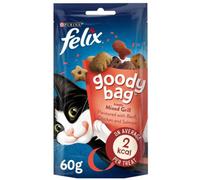 FELIX Goody Bag Mixed Grill Beef, Chicken and Salmon Cat Treats - 60g