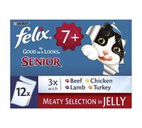 Purina Felix Senior Cat Meat Selection in Jelly, 1200 g