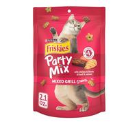 Purina Friskies Made in USA Facilities Cat Treats, Party Mix Mixed Grill Crunch - (10) 2.1 oz. Pouches