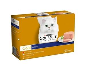Purina Gourmet Gold Mousse Wet Cat Food Variety Pack, 12 x 85g Cans