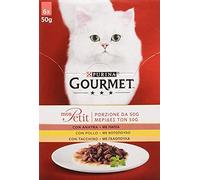 Purina Gourmet Mon Petit Wet Cat Food Delicious Creations with Meat, with Duck, Chicken and Turkey, 48 Pouches x 50 g Each (8 Packs of 6 x 50 g)