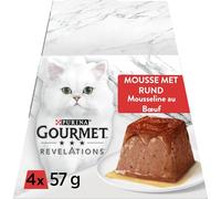 Purina Gourmet Revelations Beef Muslin with Sauce - 4 x 57 g - Meal Portions for Adult Cats