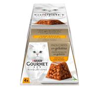 Purina Gourmet Revelations Wet Wet Cat Food with Chicken, 6 Packs of 4 57g Pyramids - 24 Pyramids
