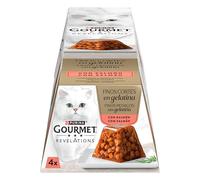Purina Gourmet Revelations Wet Wet Cat Food with Salmon, 6 Packs of 4 Pyramids 57g - 24 Pyramids