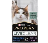 PRO PLAN LIVECLEAR Senior 7+ STERILISED Rich in Turkey Dry Cat Food 2.8kg, for Neutered Cats
