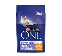 Purina ONE 1+ Cat Food Coat & Hairball Chicken 3kg