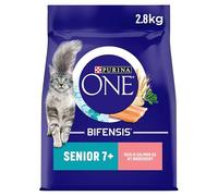 Purina One 7+ Senior Dry Cat Food - Salmon - 2.8kg