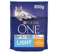 Purina ONE Dry Cat Food Adult Light Chicken & Wheat 4 x 800g