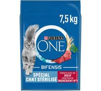 PURINA ONE | Benefits | Sterilized Adult Cat Special | Strengthens the immune system, improves microbiome balance and helps maintain a healthy urinary system | Beef | Bag | 7.5 kg