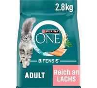 PURINA ONE Bifensis Adult Dry Cat Food, Rich in Salmon, Pack of 4 (4 x 2.8 kg)
